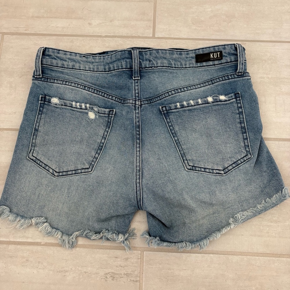 Kut from the Cloth Jane Long Denim Short, High Rise, Size 8 - Picture 2 of 7
